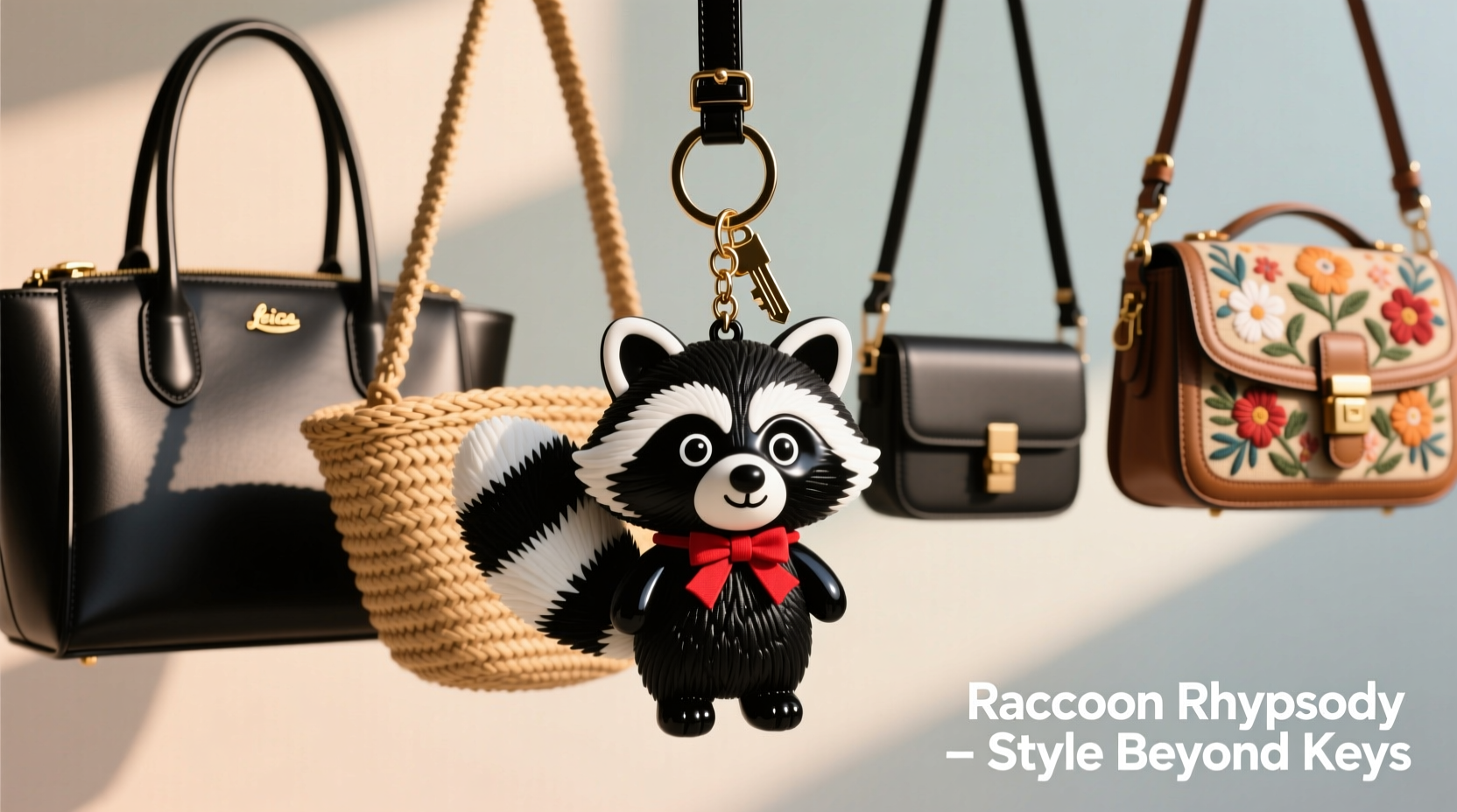 creative ways to style your raccoon keychain with any bag for a unique look