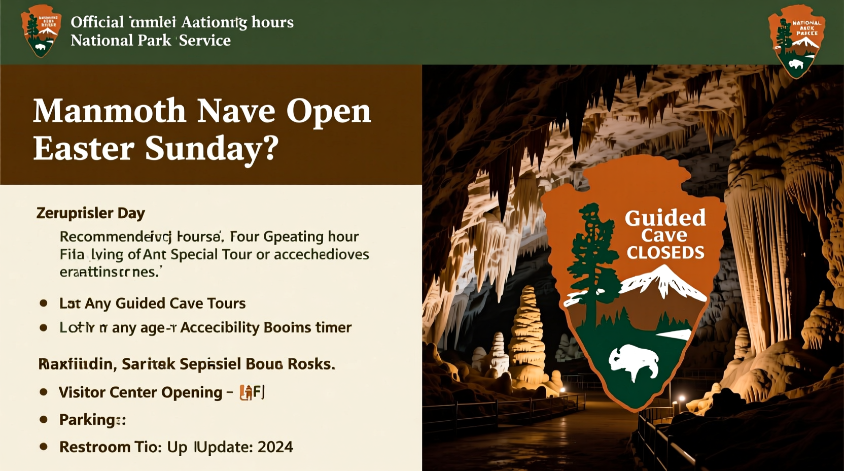 is mammoth cave open on easter sunday