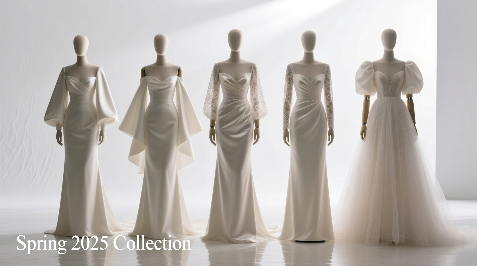 a line wedding gowns with sleeves