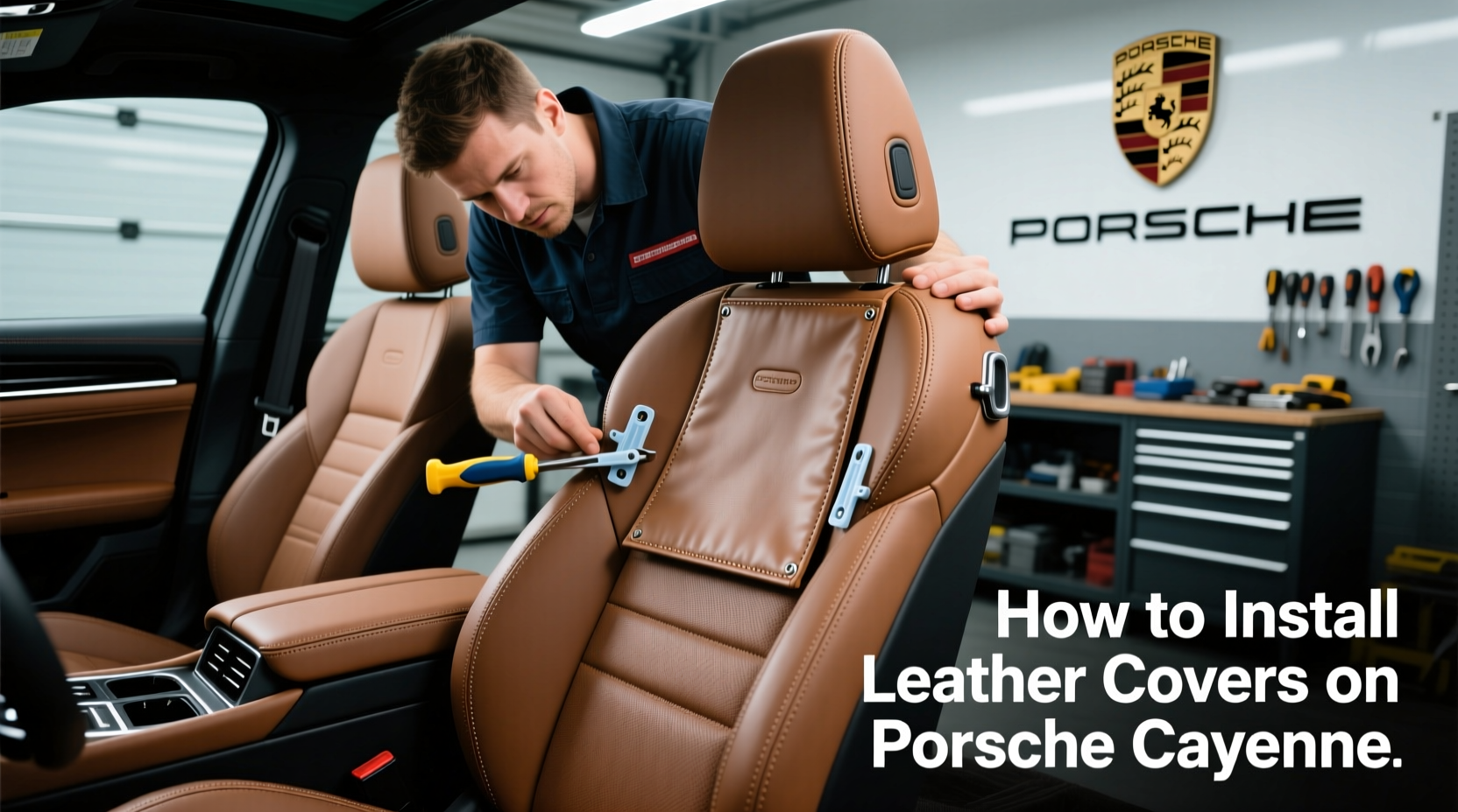 install leather covers cayenne