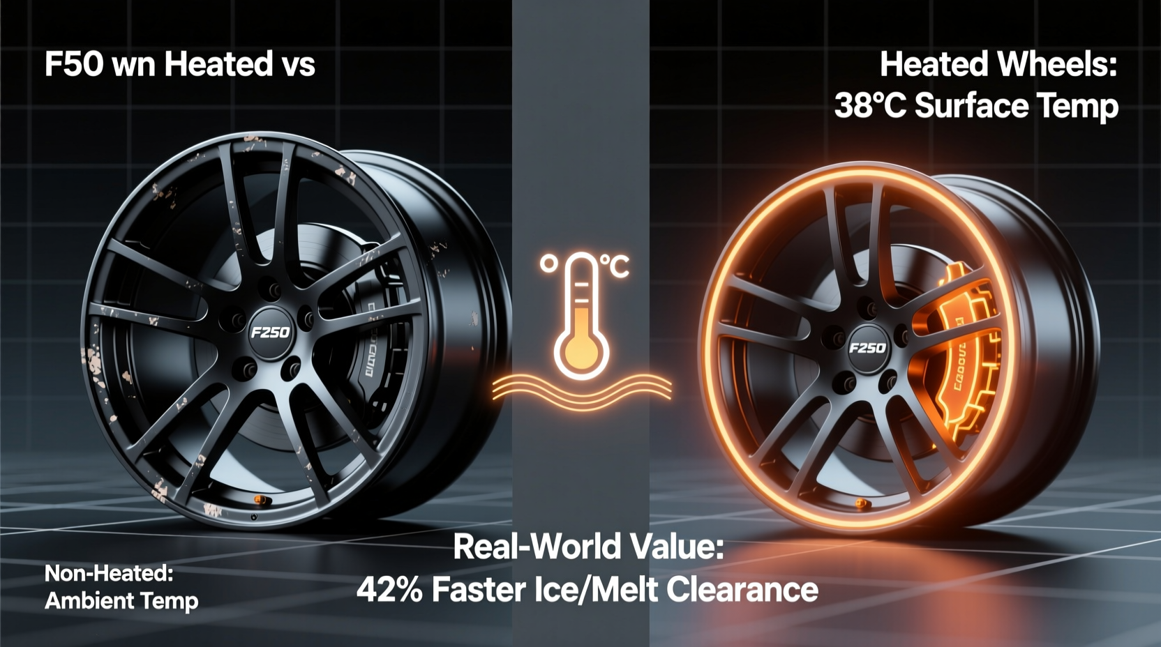 f250 heated vs non heated wheel