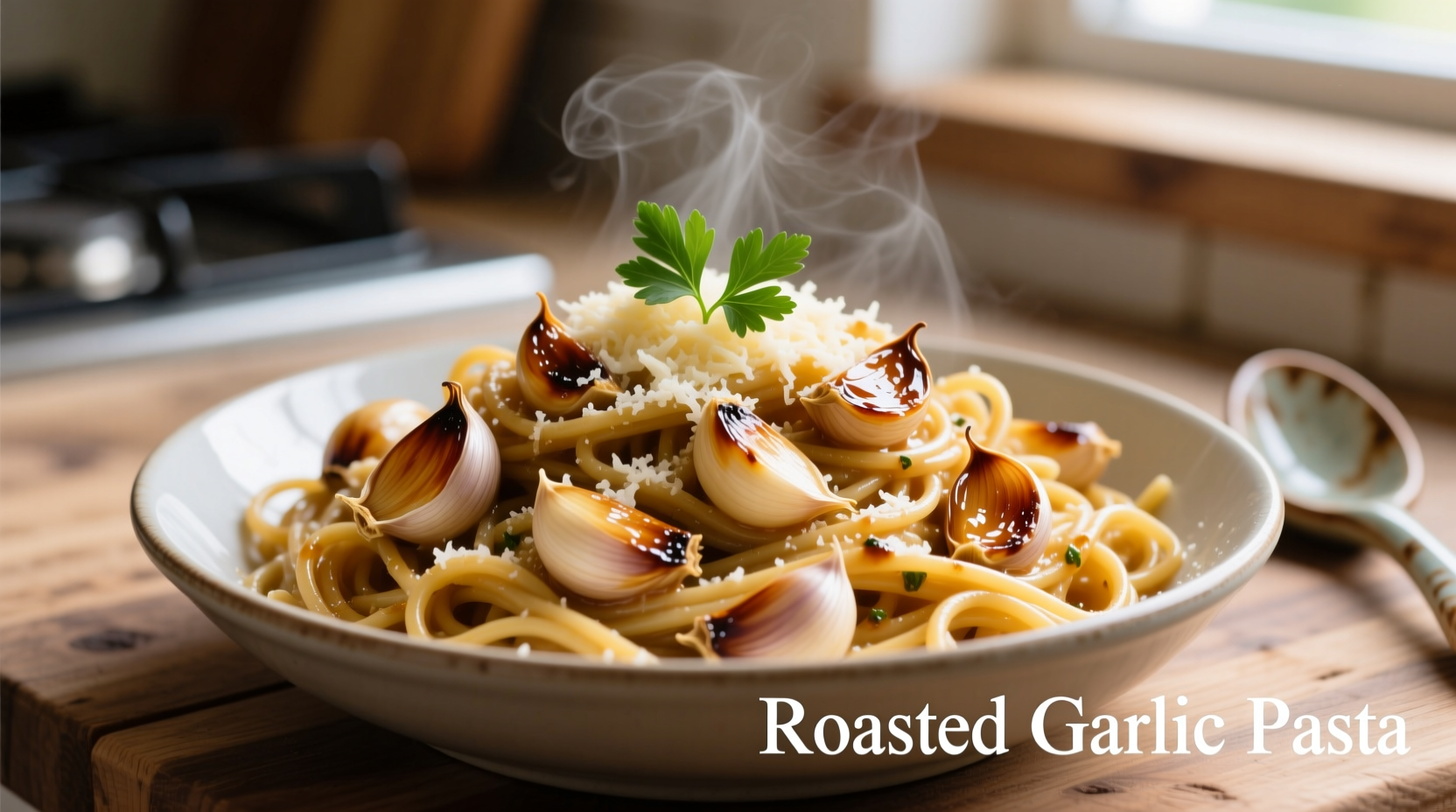 roasted garlic pasta
