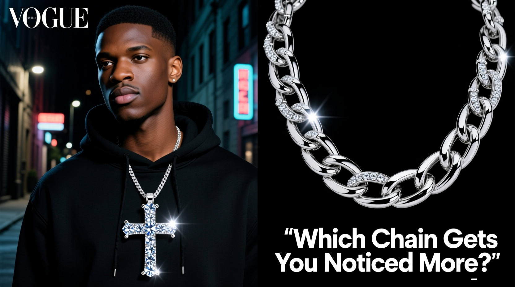 iced out cross vs cuban link which chain gets you noticed more