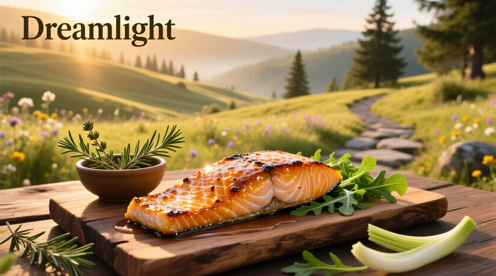 apple cider glazed salmon in dreamlight valley