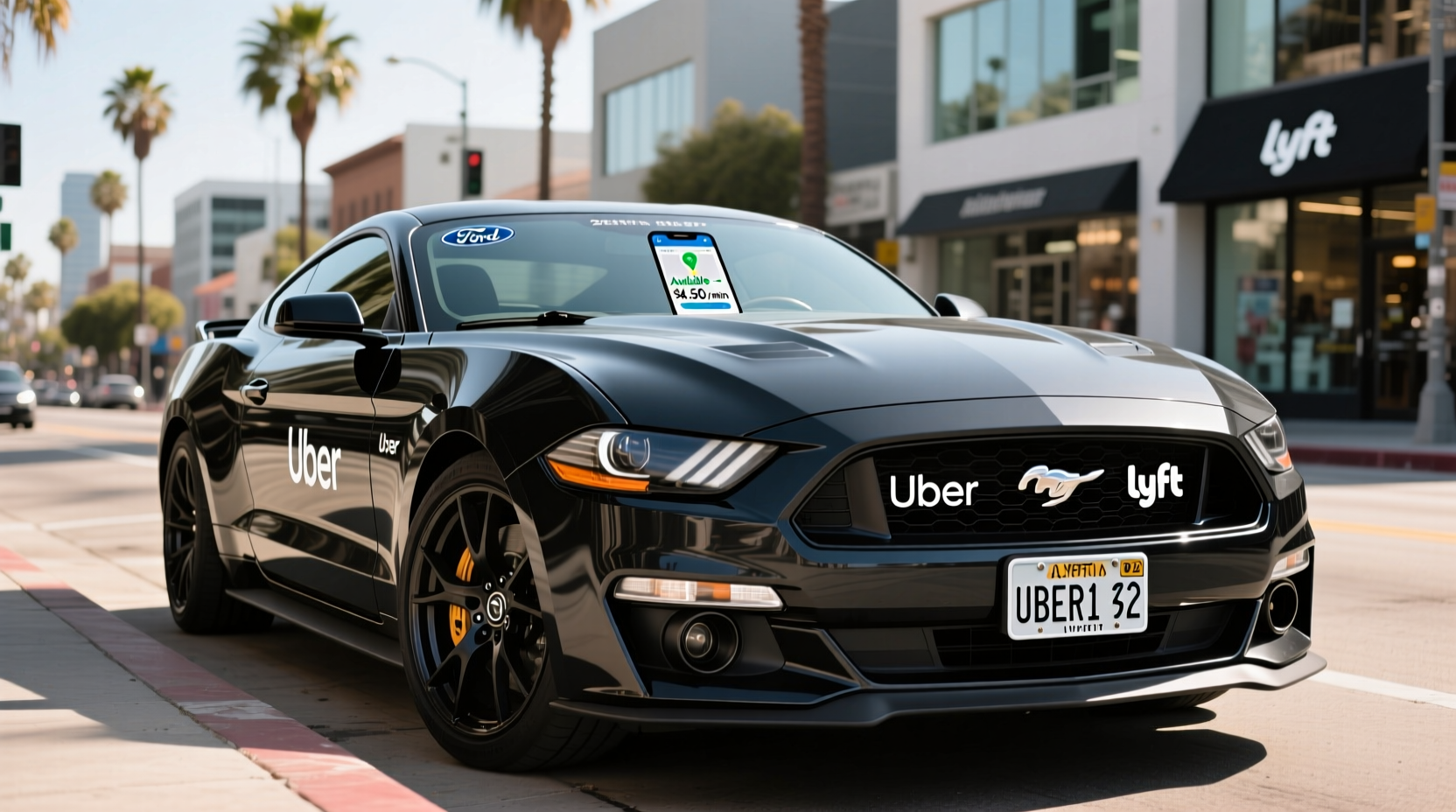 2018 mustang gt uber lyft california