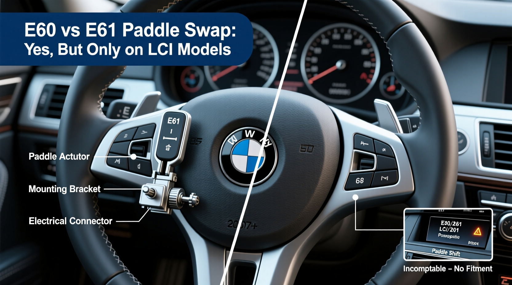 E60 vs E61 Paddle Swap: Yes, But Only on LCI Models
