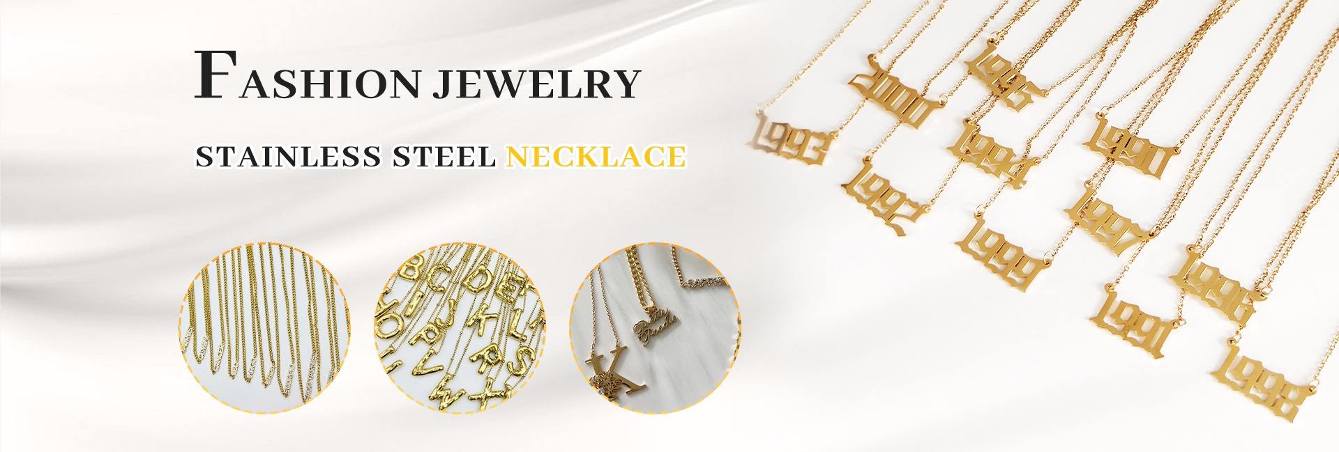 Dongguan Joyful Jewelry Co., Ltd. Stainless Steel Necklace, Stainless Steel With Natural Stone