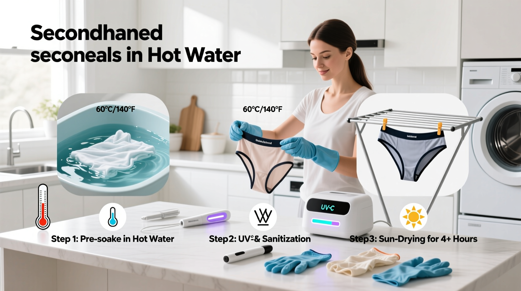 effective methods to safely disinfect and sanitize secondhand underwear at home