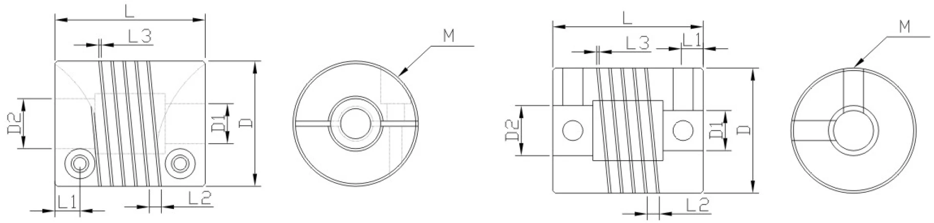 LR-B-D25L30 8mm diameter shaft encoder Hold type aluminum flexible coupling flange coupling