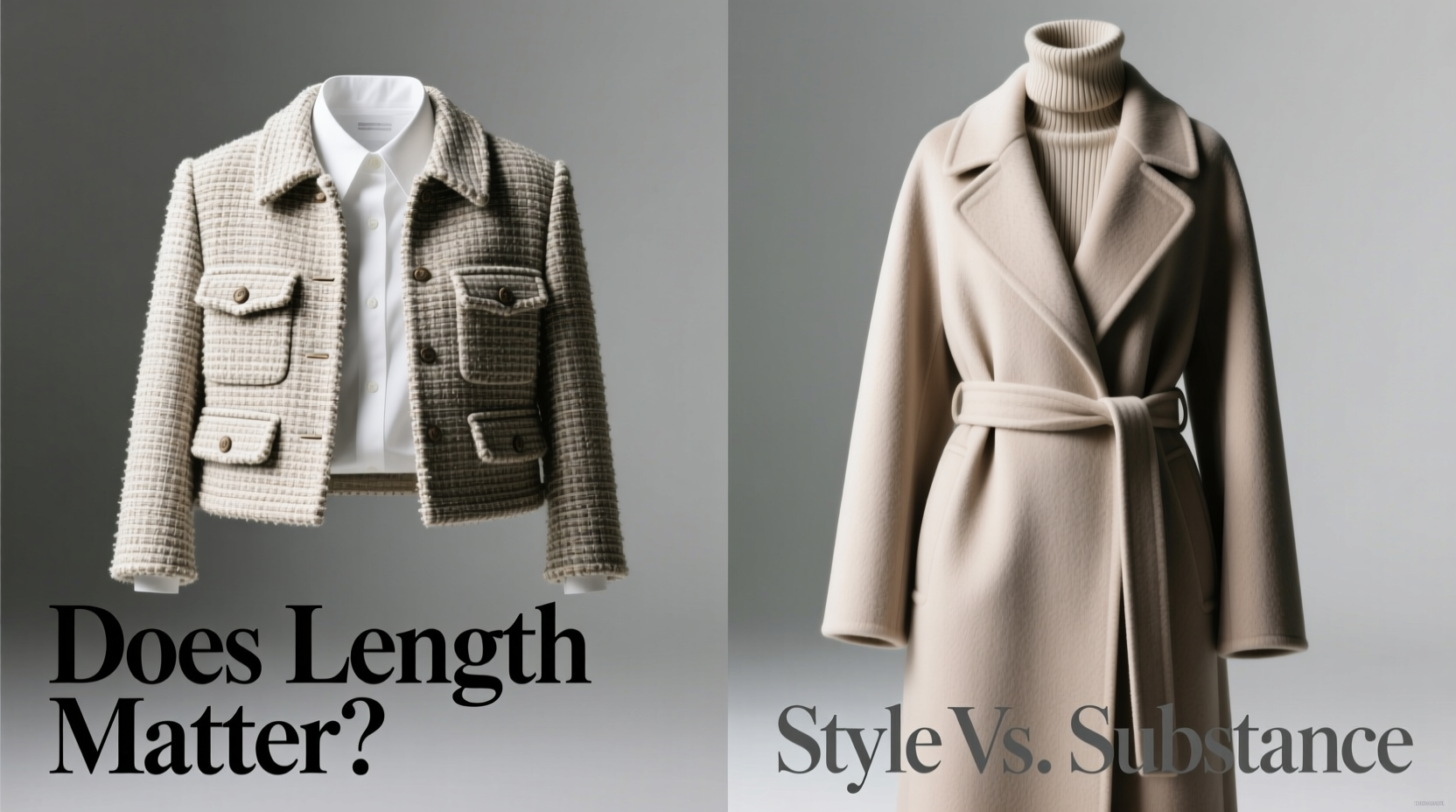short tweed jacket vs long wool coat does the length really make a difference or is it just hype