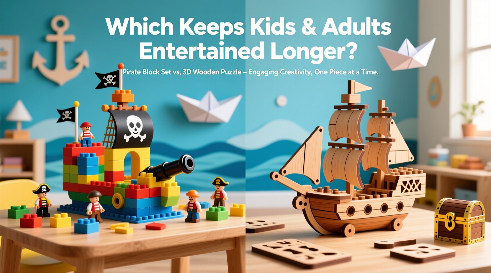 pirate building block set vs 3d puzzle which one keeps kids and adults entertained longer