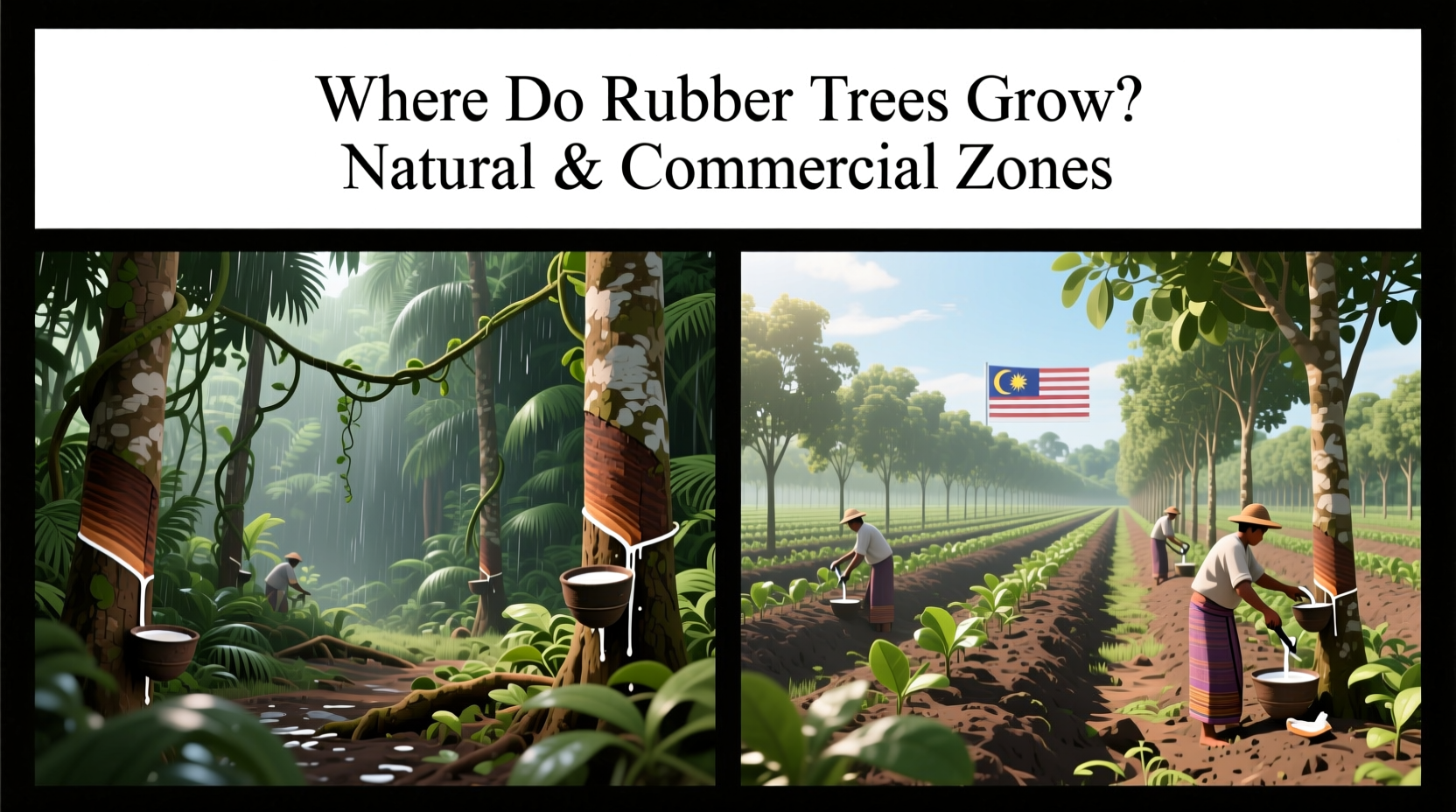 Where Do Rubber Trees Grow? Natural & Commercial Zones