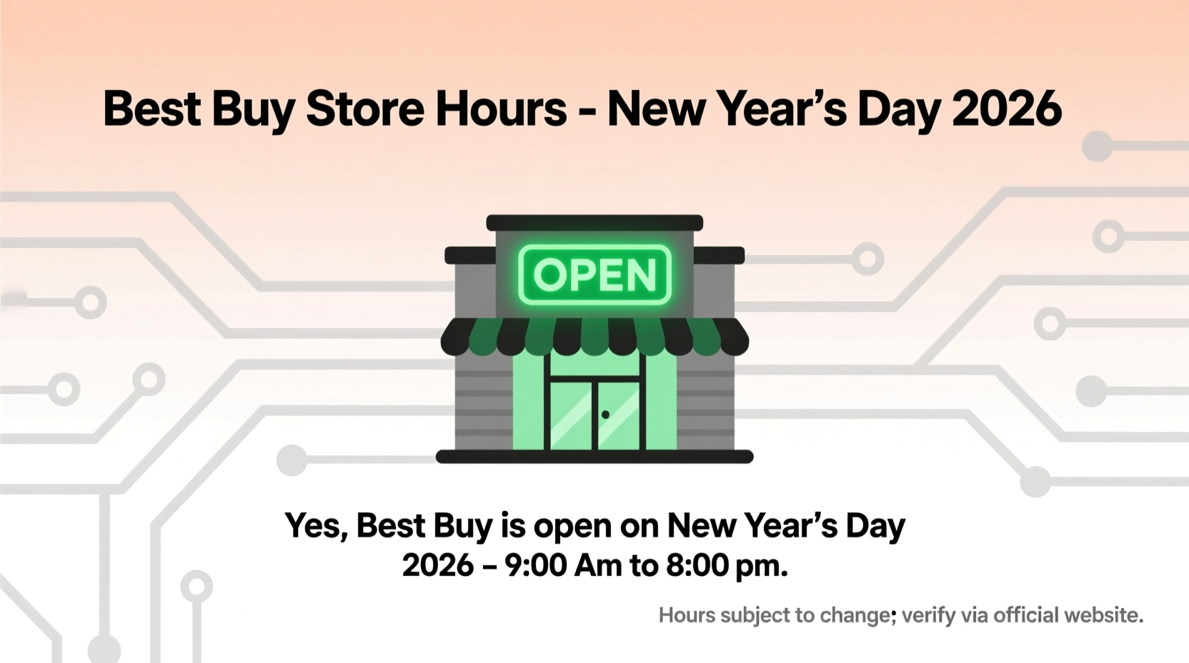 is best buy open on new years day 2026