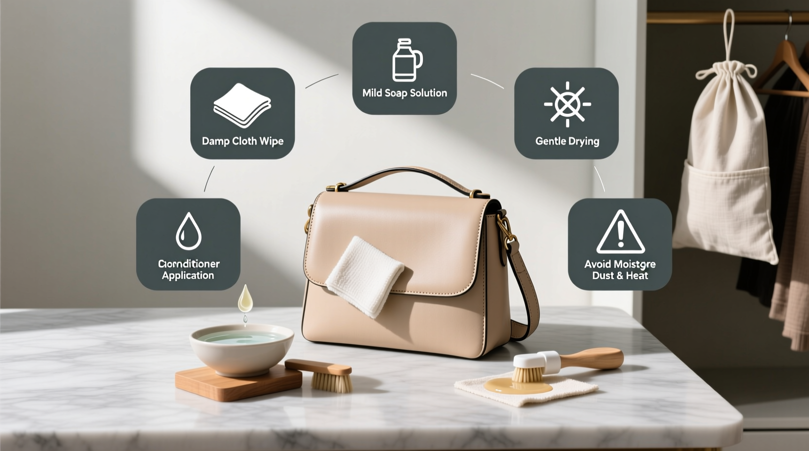 effective steps to clean and maintain your pu leather single shoulder bag safely