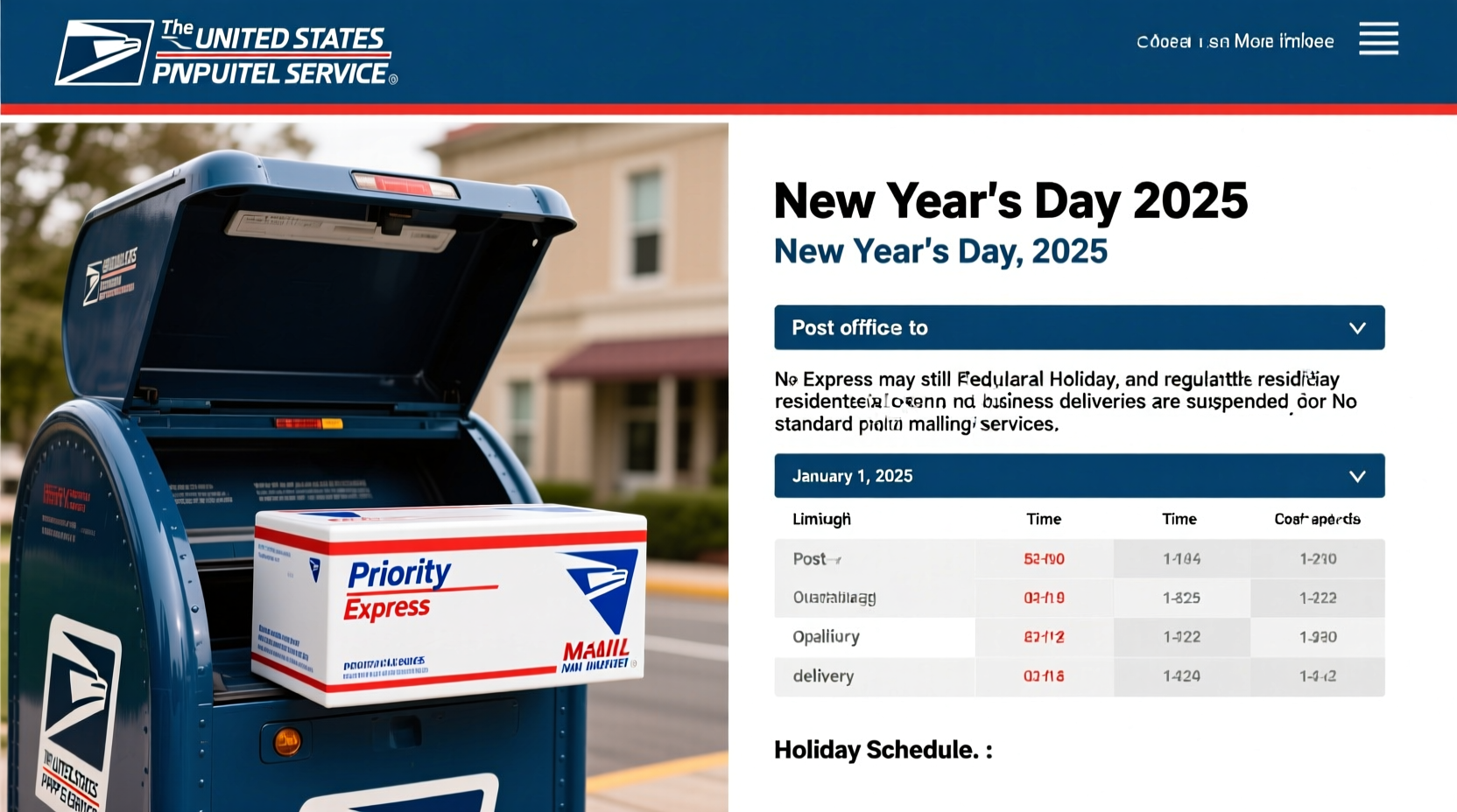 Does USPS Deliver on New Year's Day in 2025?