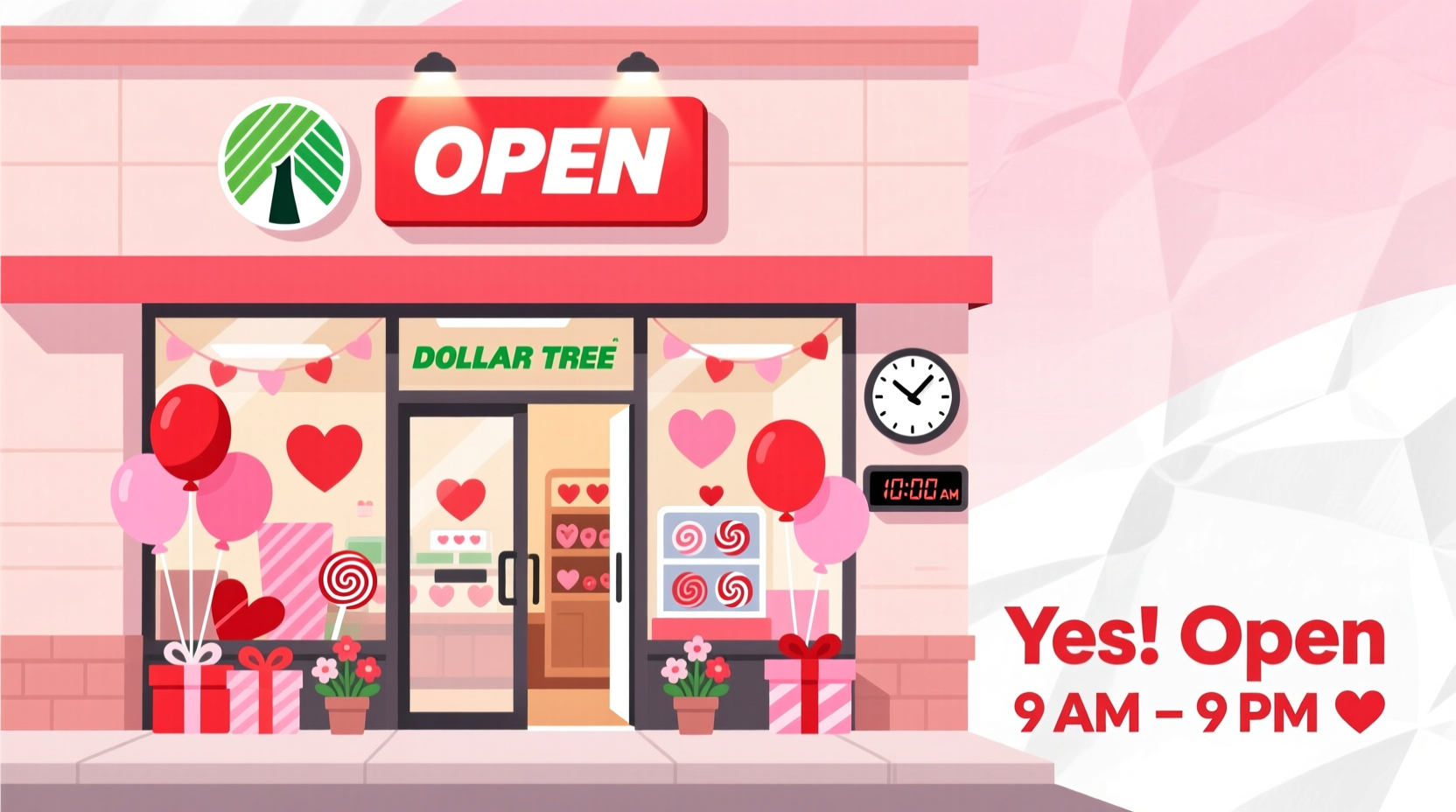 is dollar tree open on valentines day