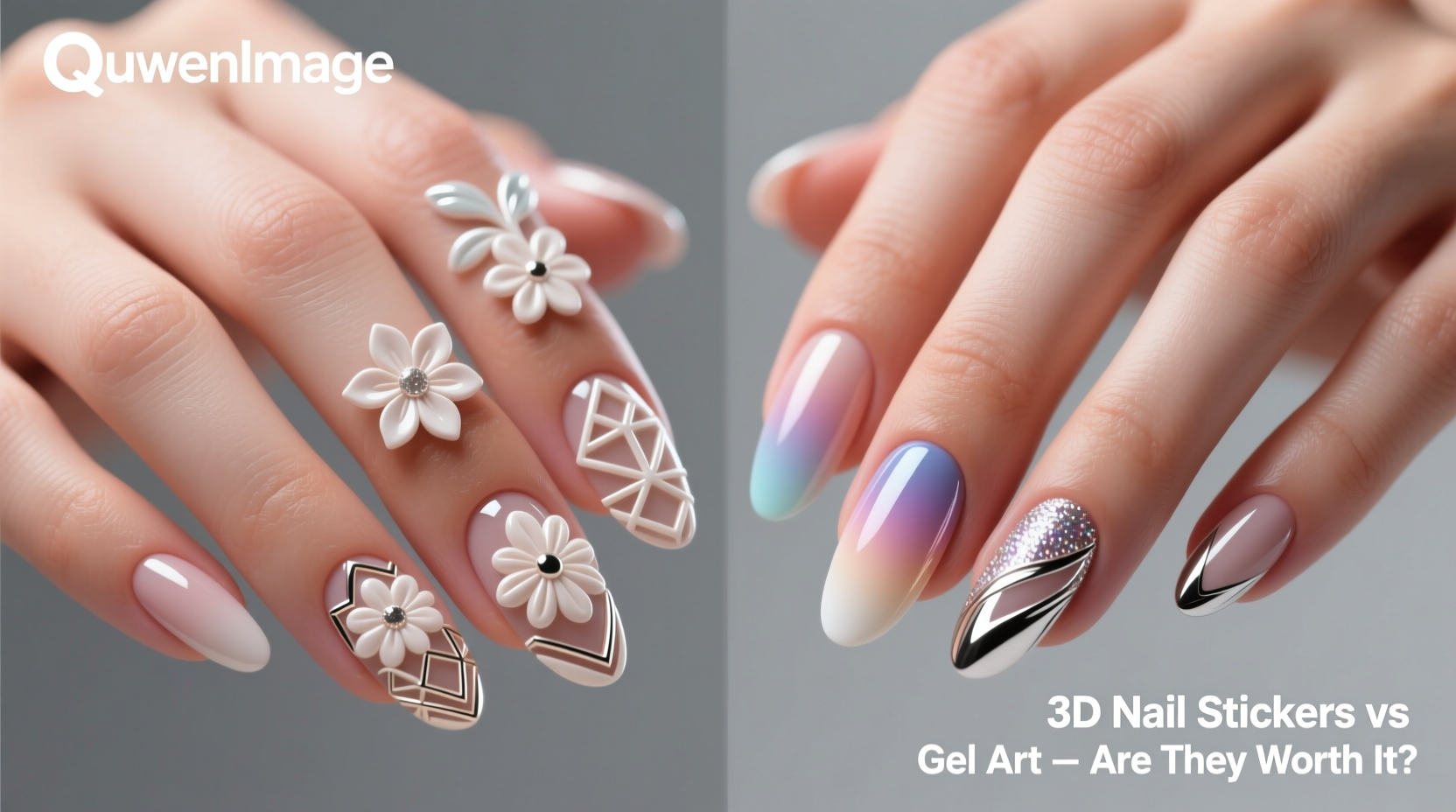 are 3d nail stickers just as good as gel nail art or are people wasting their money