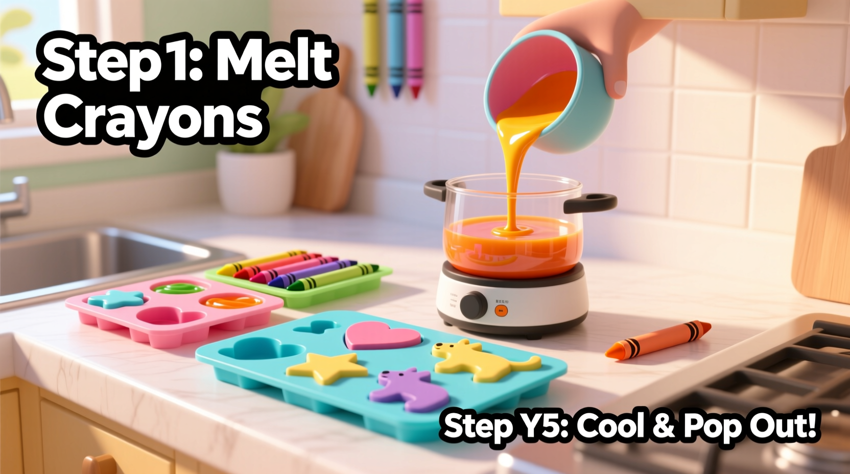 creative and simple steps to make your own crayon molds at home