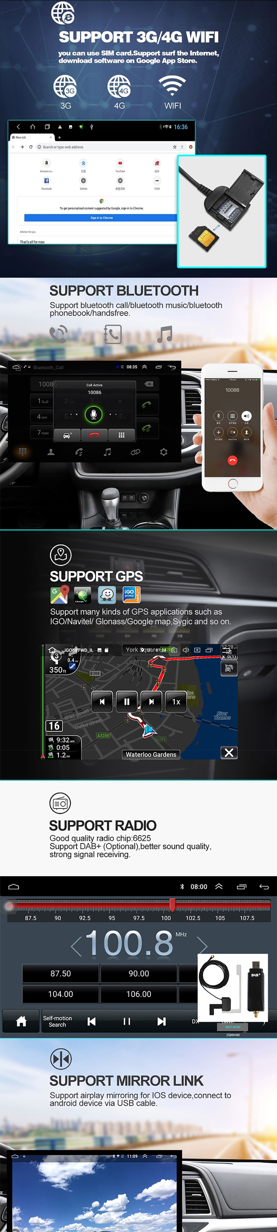 4G version car radio High performance 2+32G slim 9 inch touch screen car GPS navigation for VW Jetta 2016