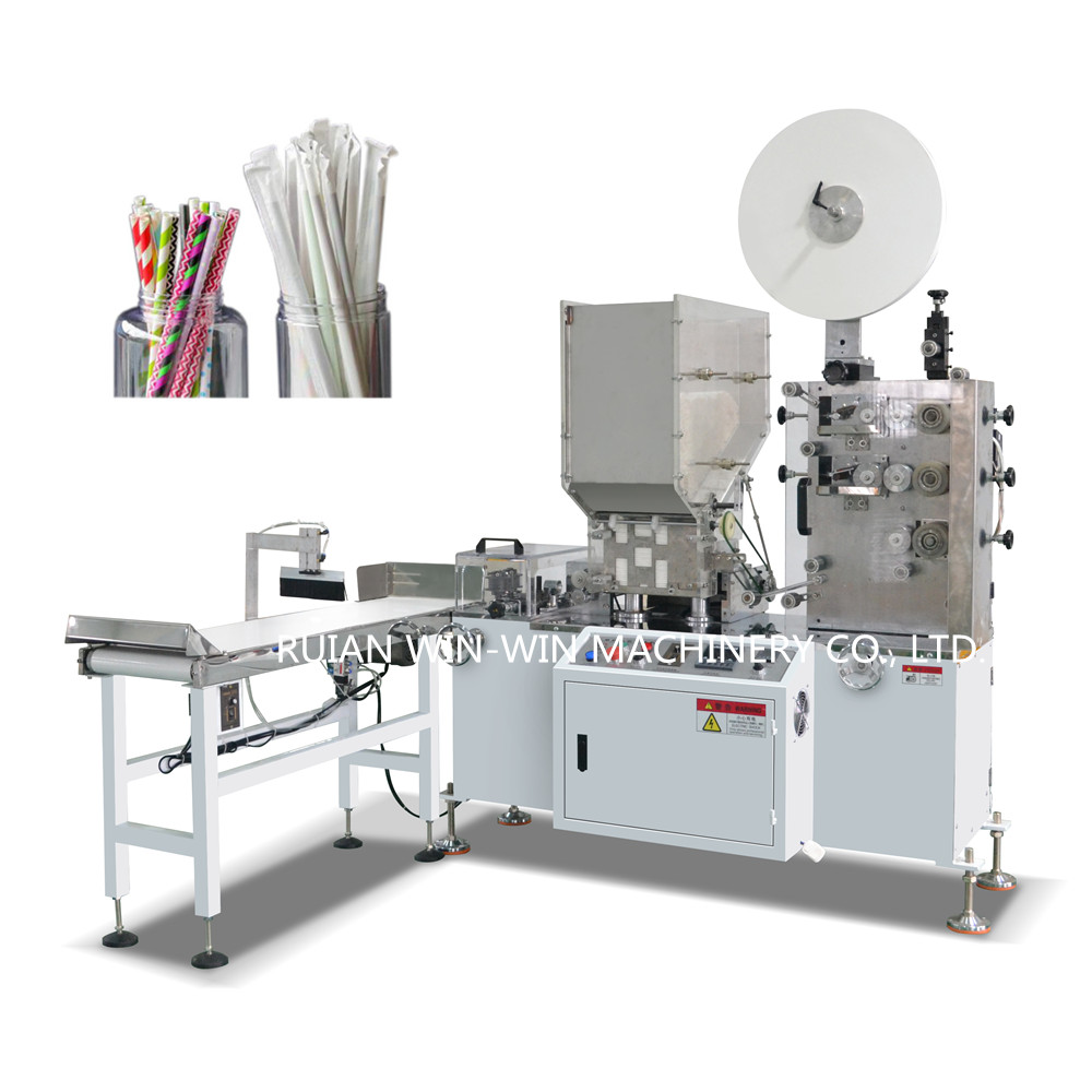 Automatic individual single paper drinking straw wrapping packing machine