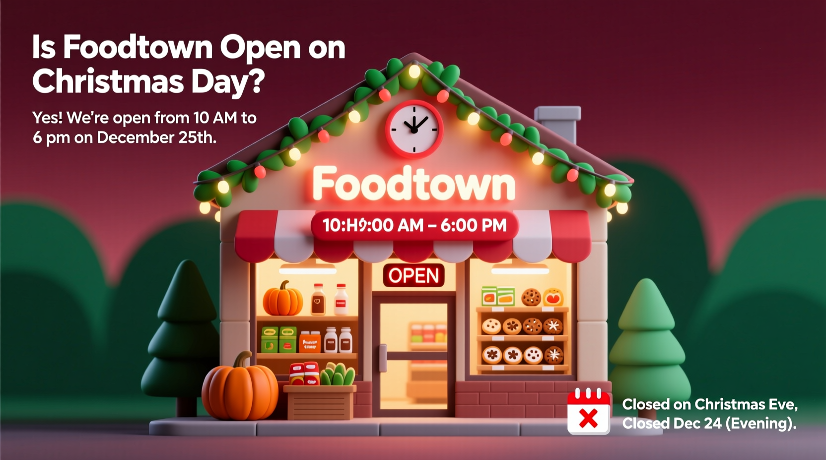 is foodtown open on christmas day