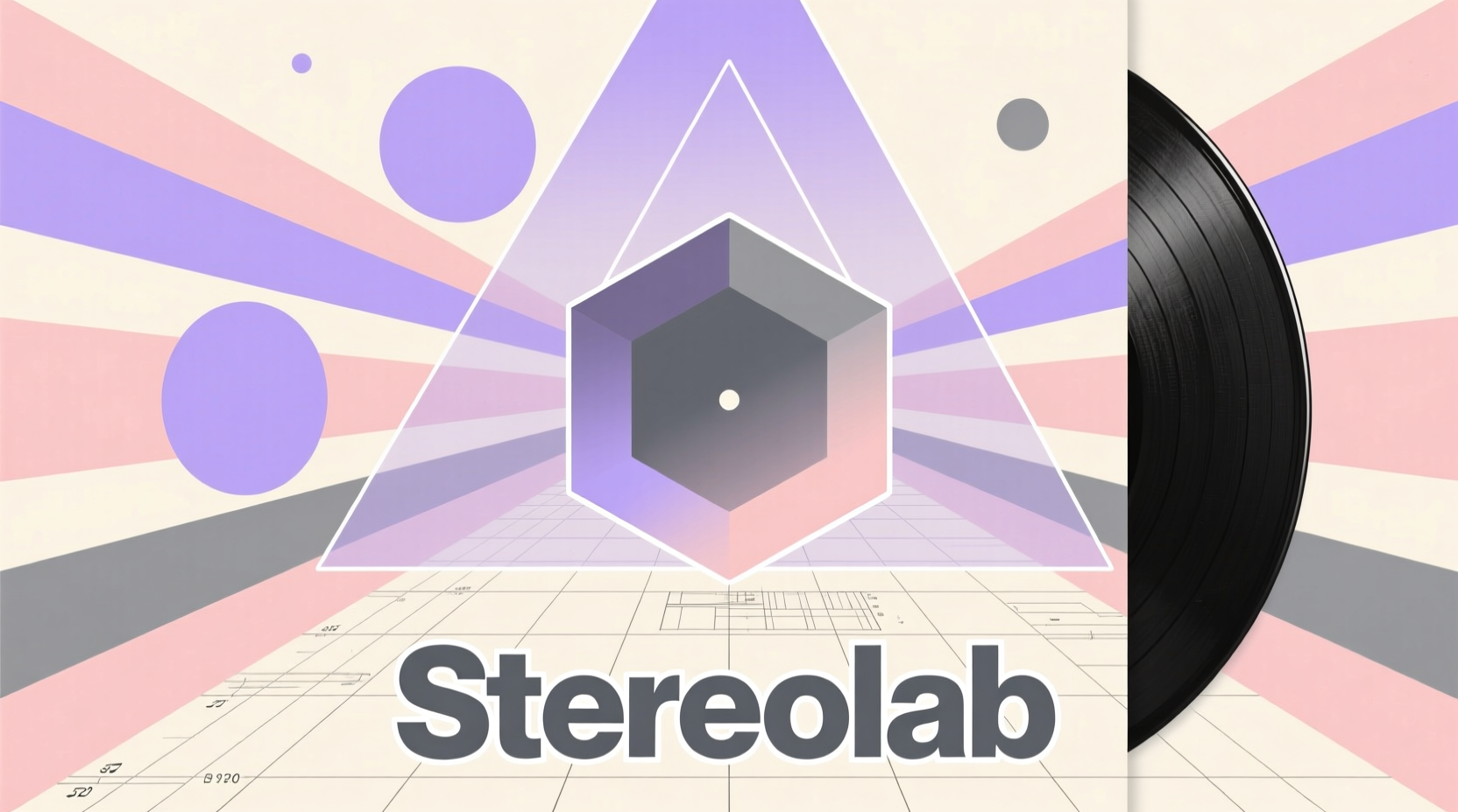 Stereolab album cover showing geometric design