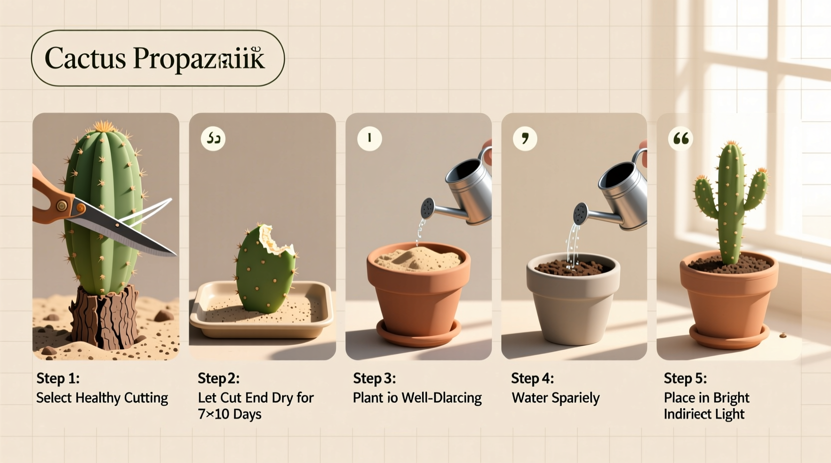 How to Grow Cactus from Cuttings: Step-by-Step Guide