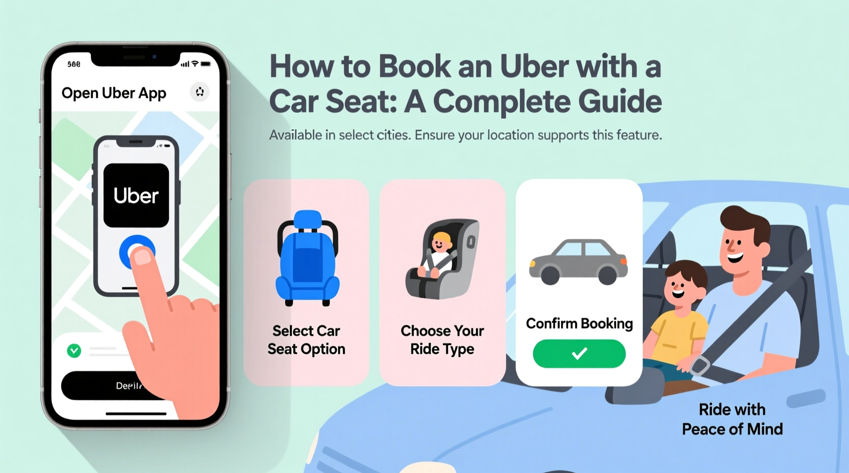 how to book an uber with a car seat