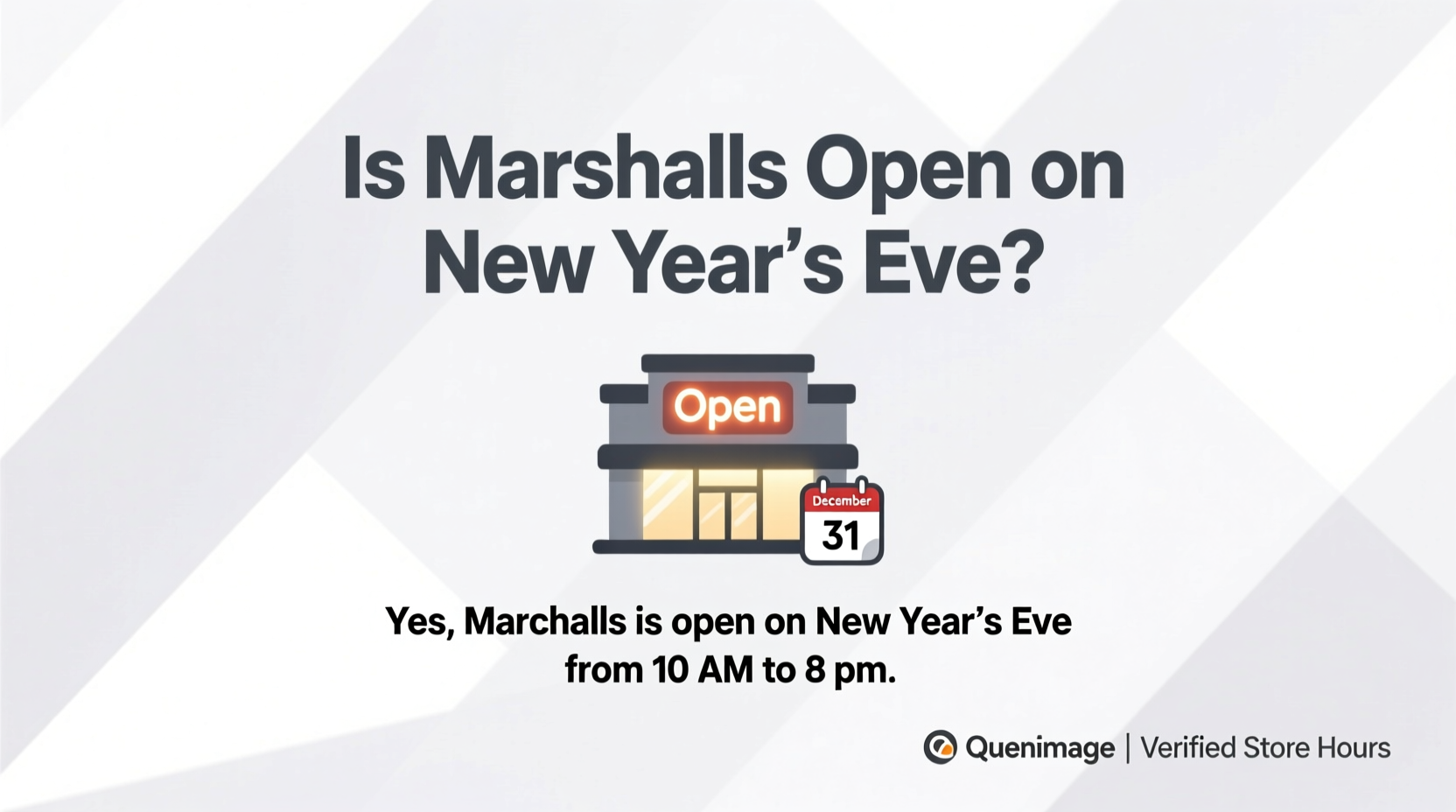 is marshalls open on new years eve