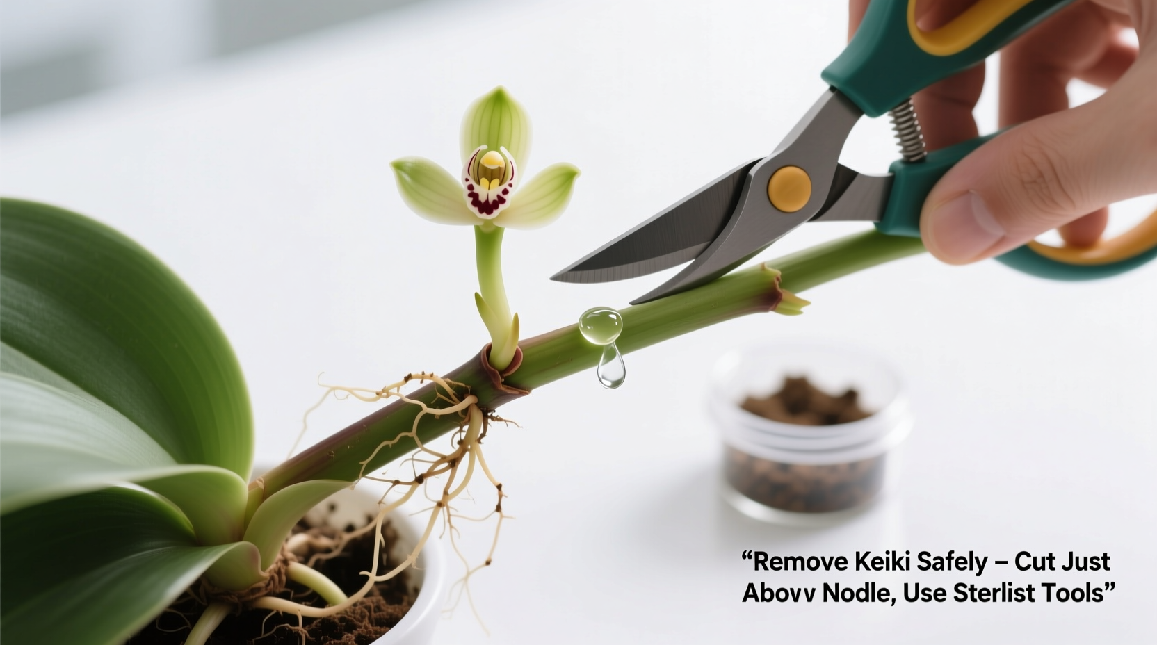 How to Remove Keiki from Orchid Stem Safely