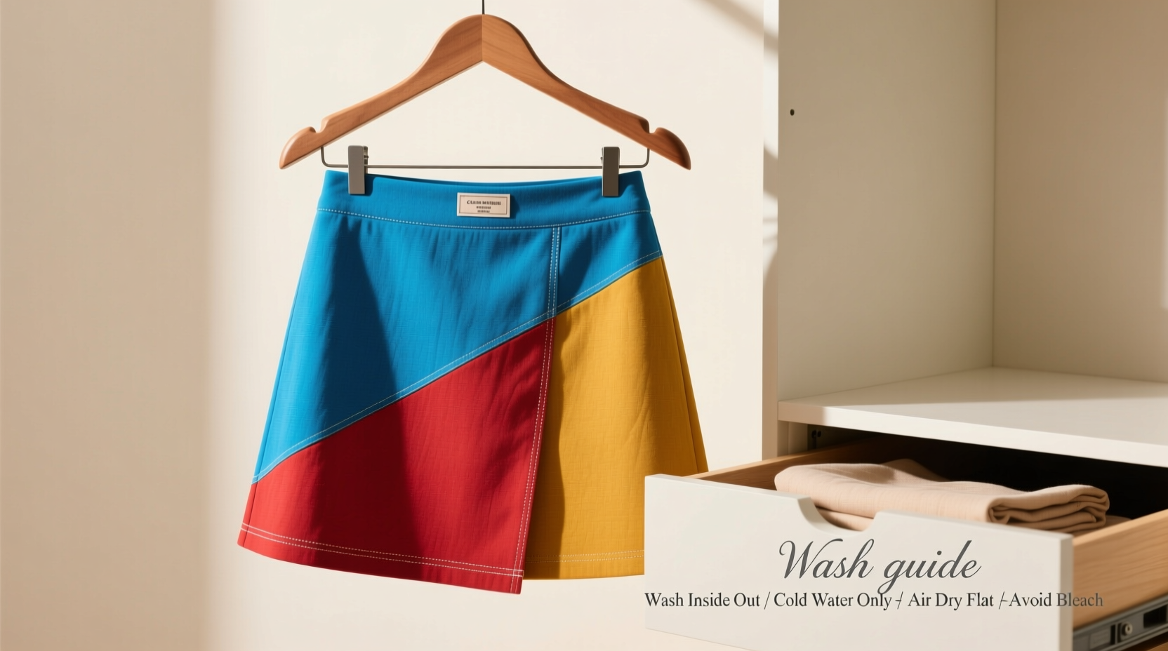 expert tips for caring for and cleaning your color block short skirt safely and effectively