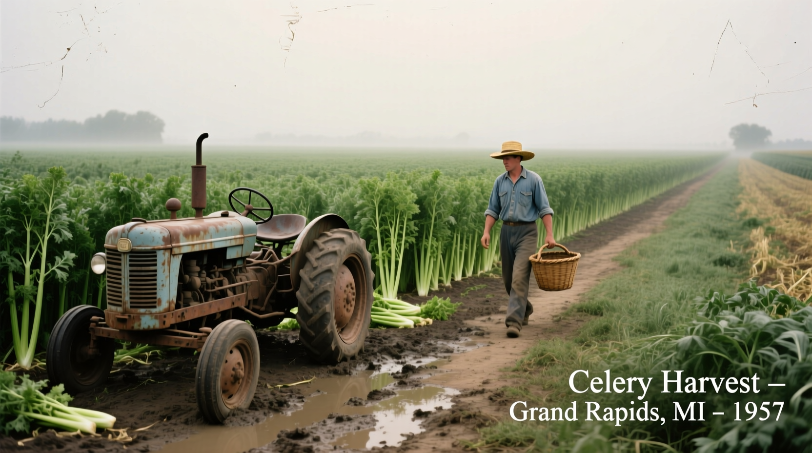 Historical photo of celery fields near Grand Rapids