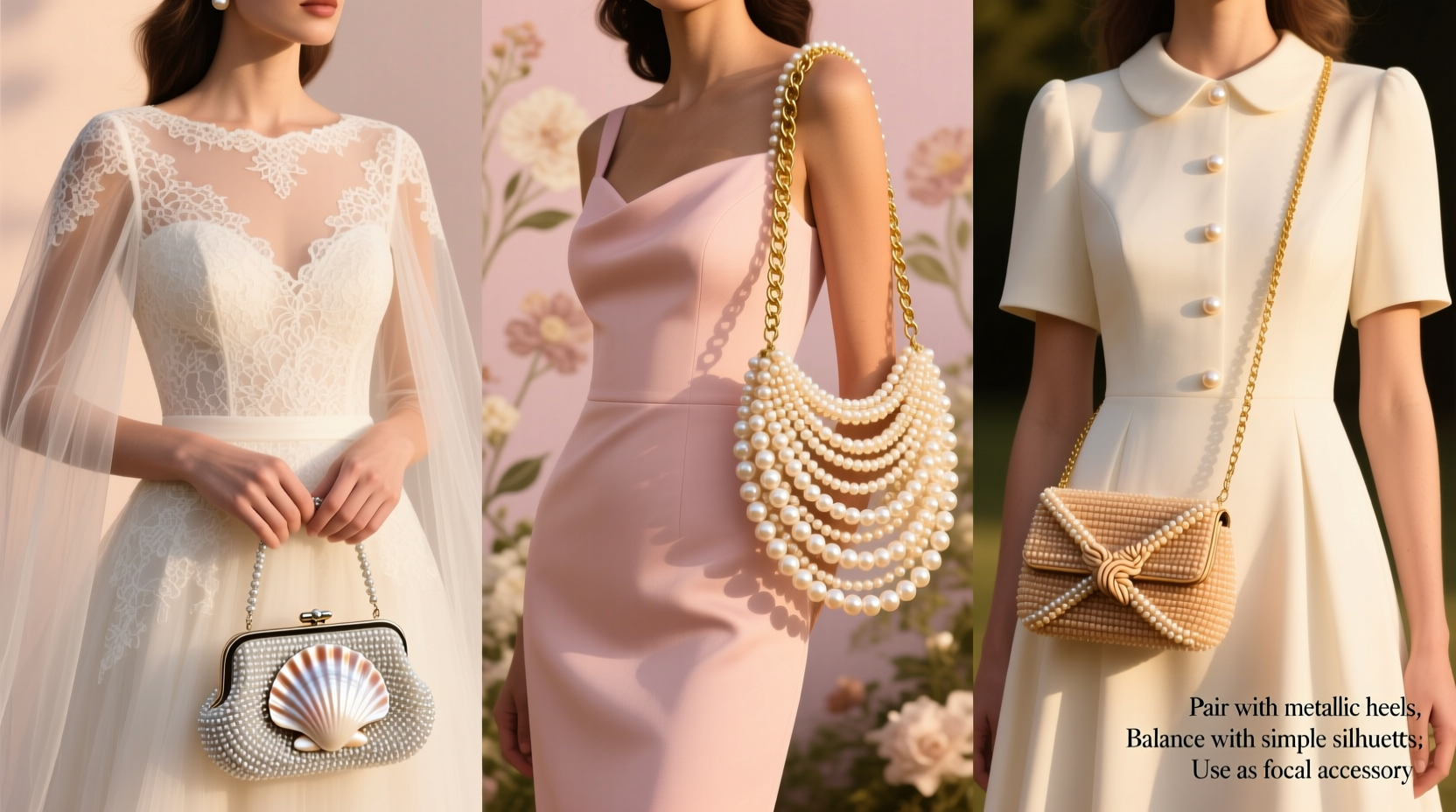 chic ways to style shell bead bags for a wedding outfit ideas and accessory tips
