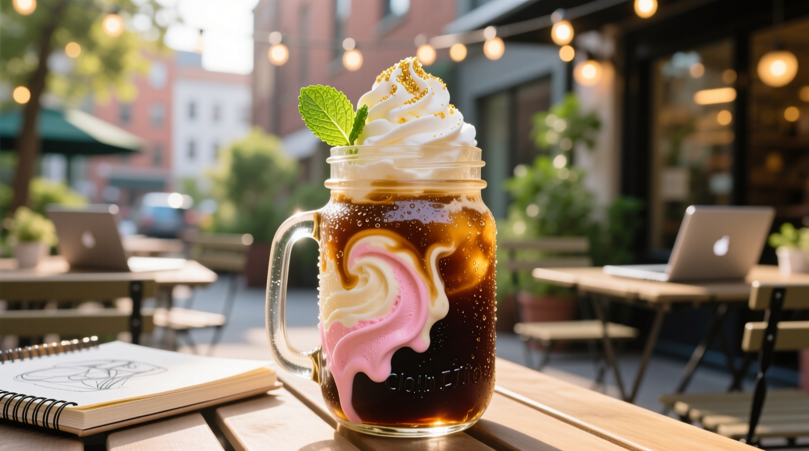 combine ice cream and cold brew for a tasty pick me up