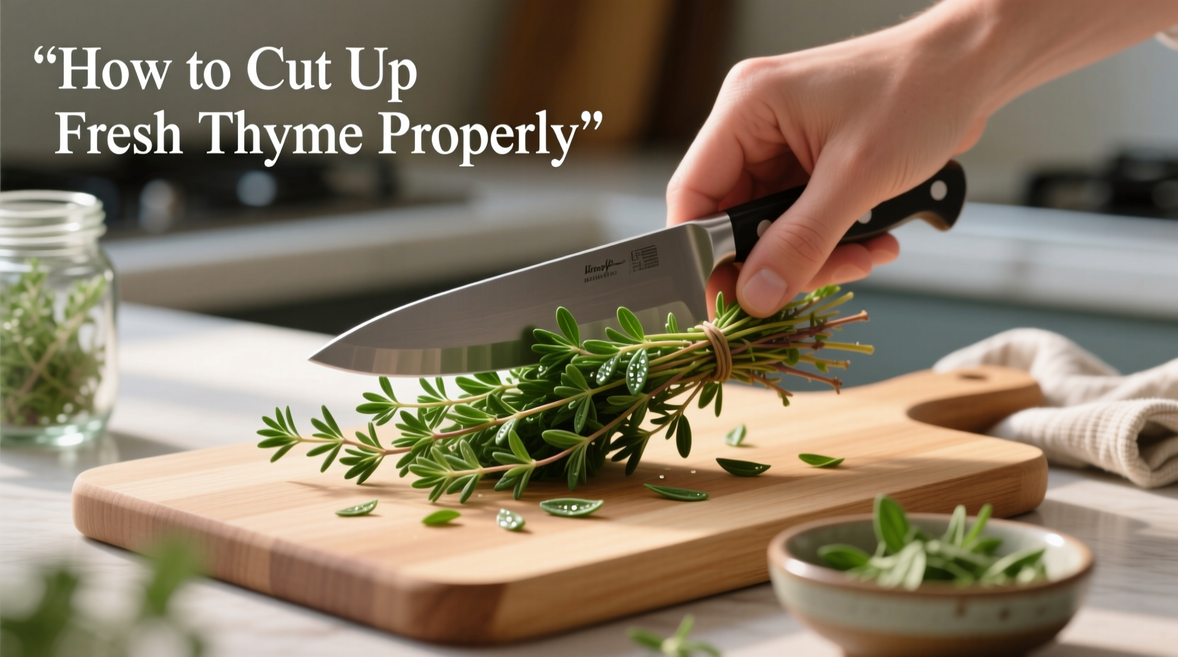 how to cut up fresh thyme