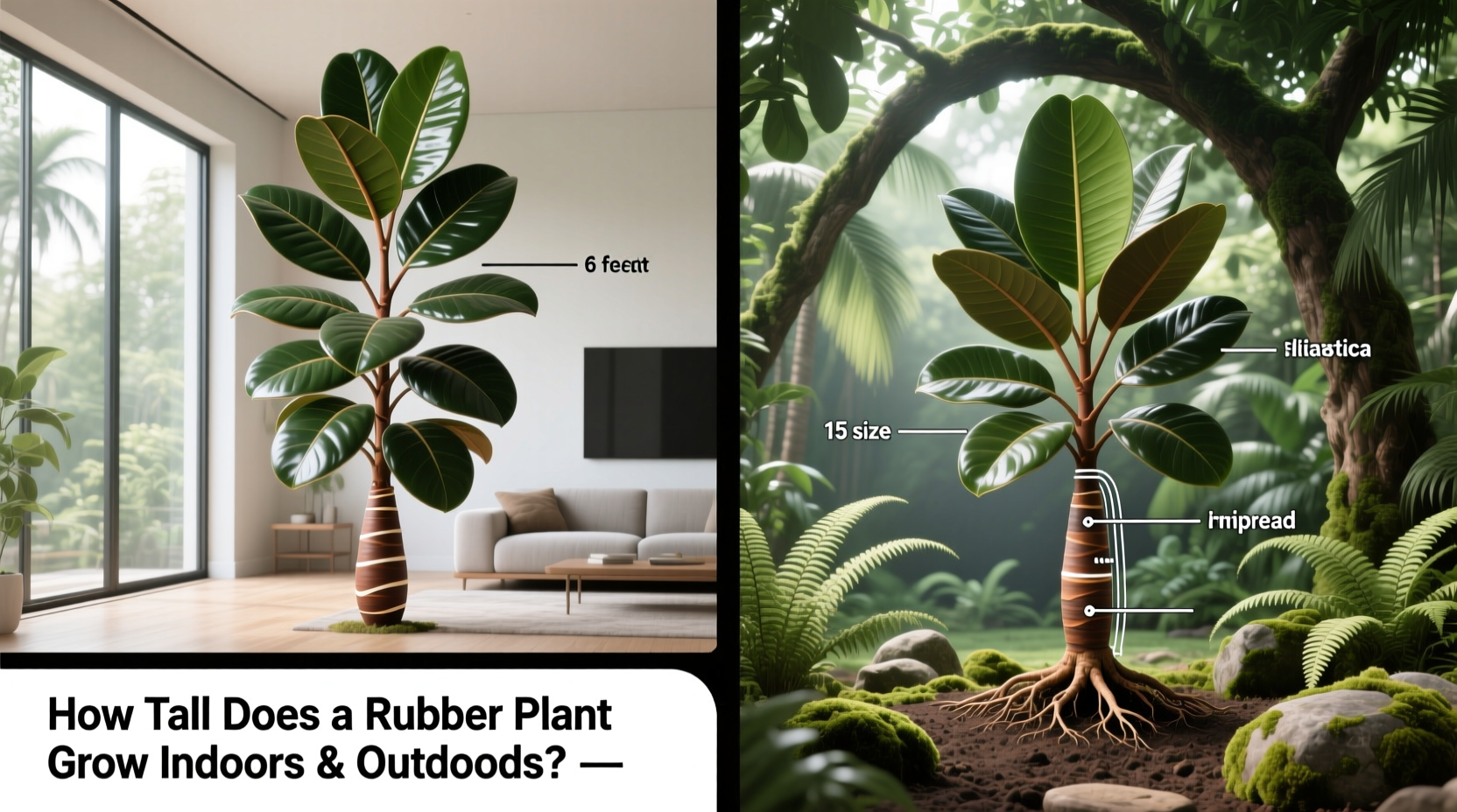How Tall Does a Rubber Plant Grow Indoors & Outdoors?