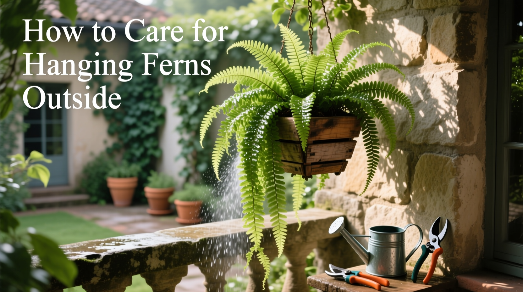 how to care for hanging ferns outside