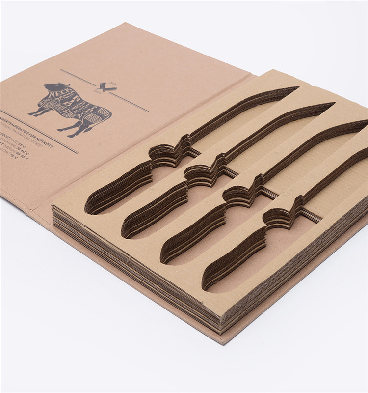 Logo Custom Printed Recycle Paper Packaging Corrugated Cardboard Knife Box
