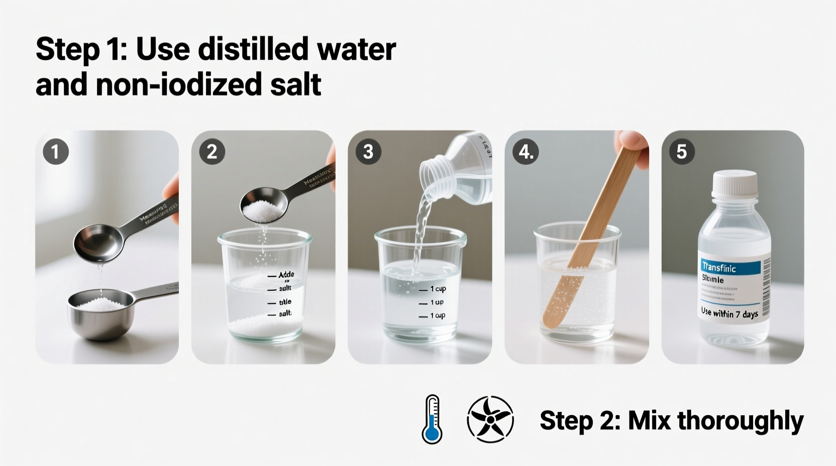 a step by step guide to safely making normal saline solution at home
