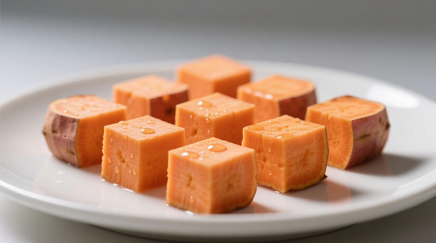 cubed sweet potato