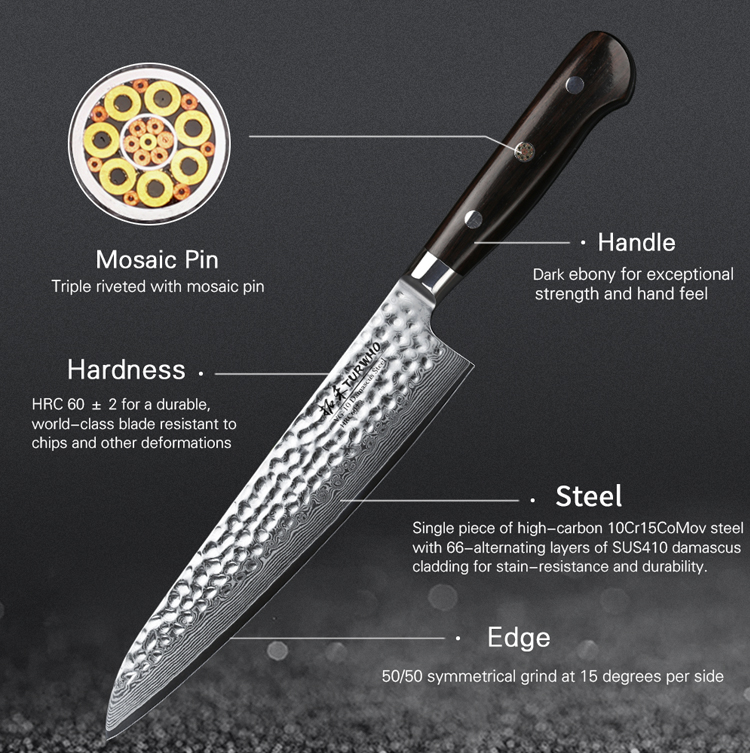 Hi-Performance Damascus Steel Kitchen Knife Japanese Chef's Knife Gyuto