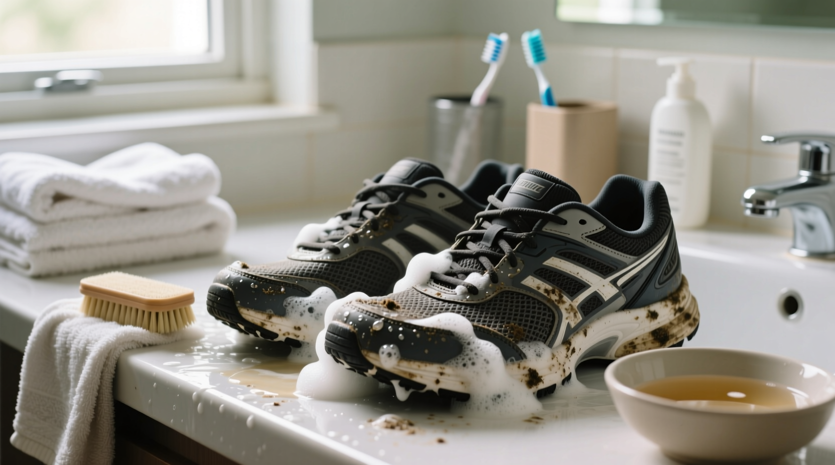 how to clean smelly shoes