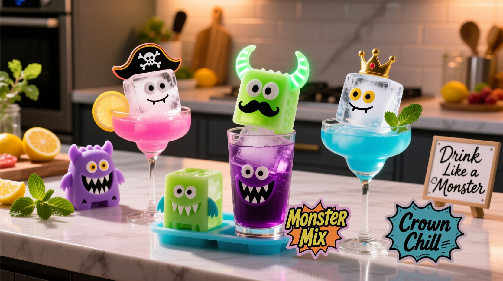 creative ways to personalize your drinks using monster ice molds