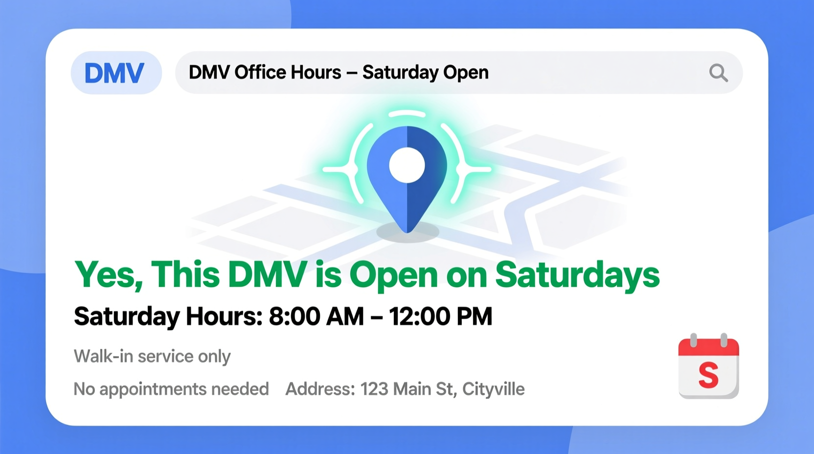 is dmv open on saturdays near me