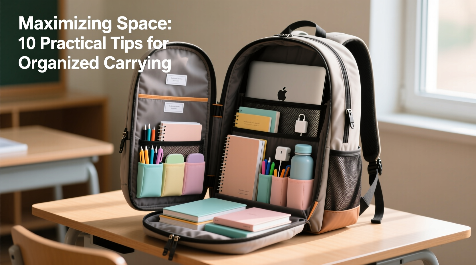 maximizing space in a large capacity student backpack practical tips for organized carrying