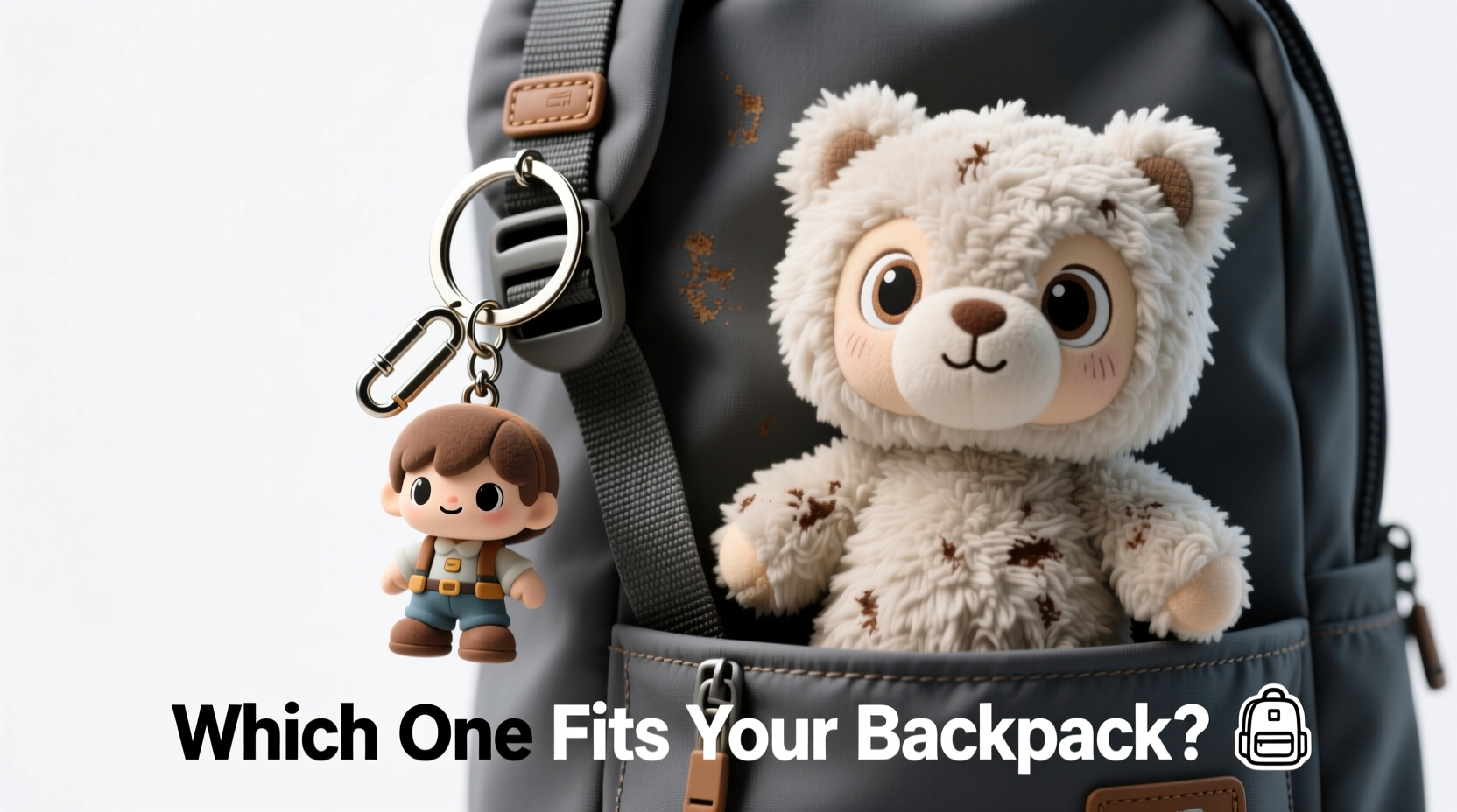 plush keychain vs large plush doll which one is better for backpacks