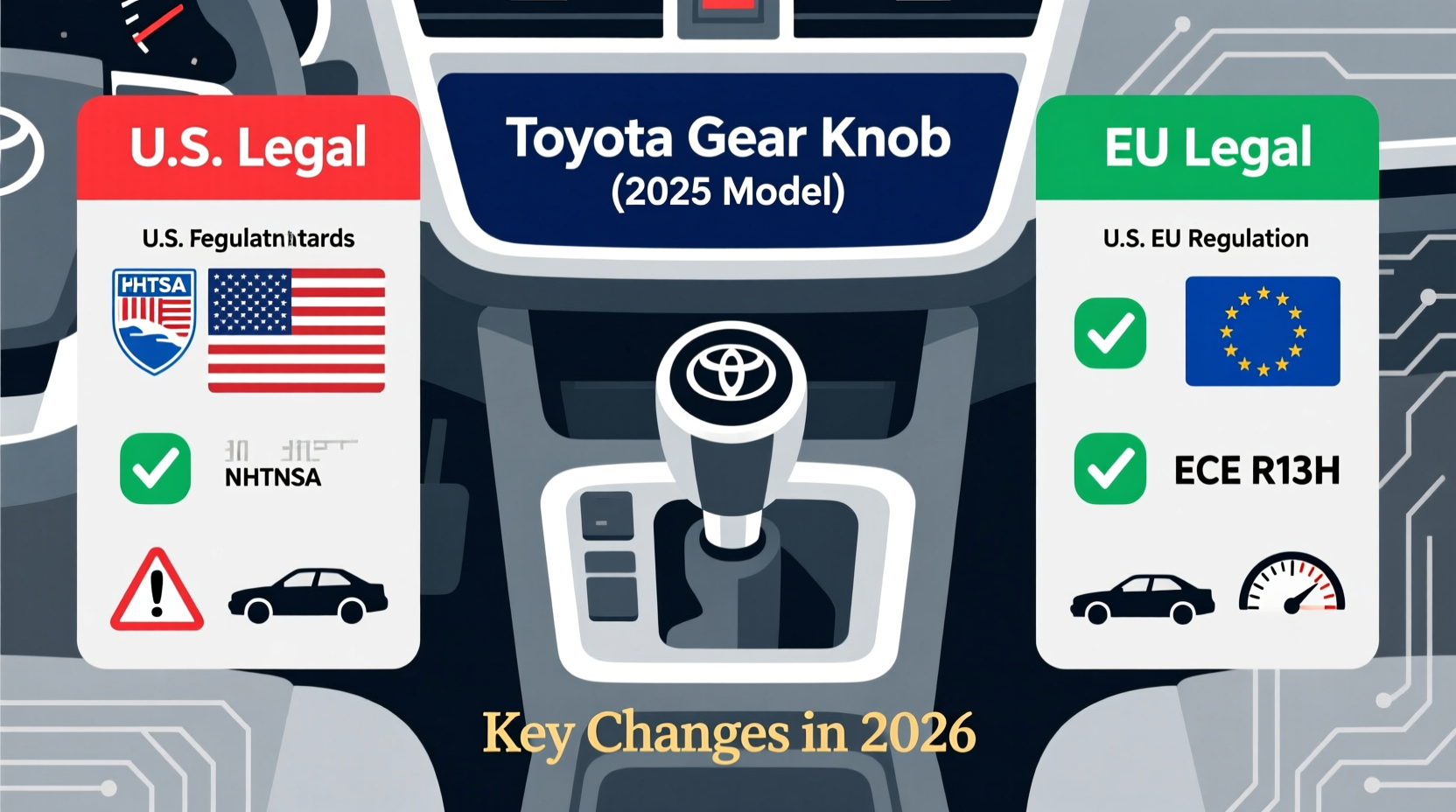 toyota gear knob legality 2026