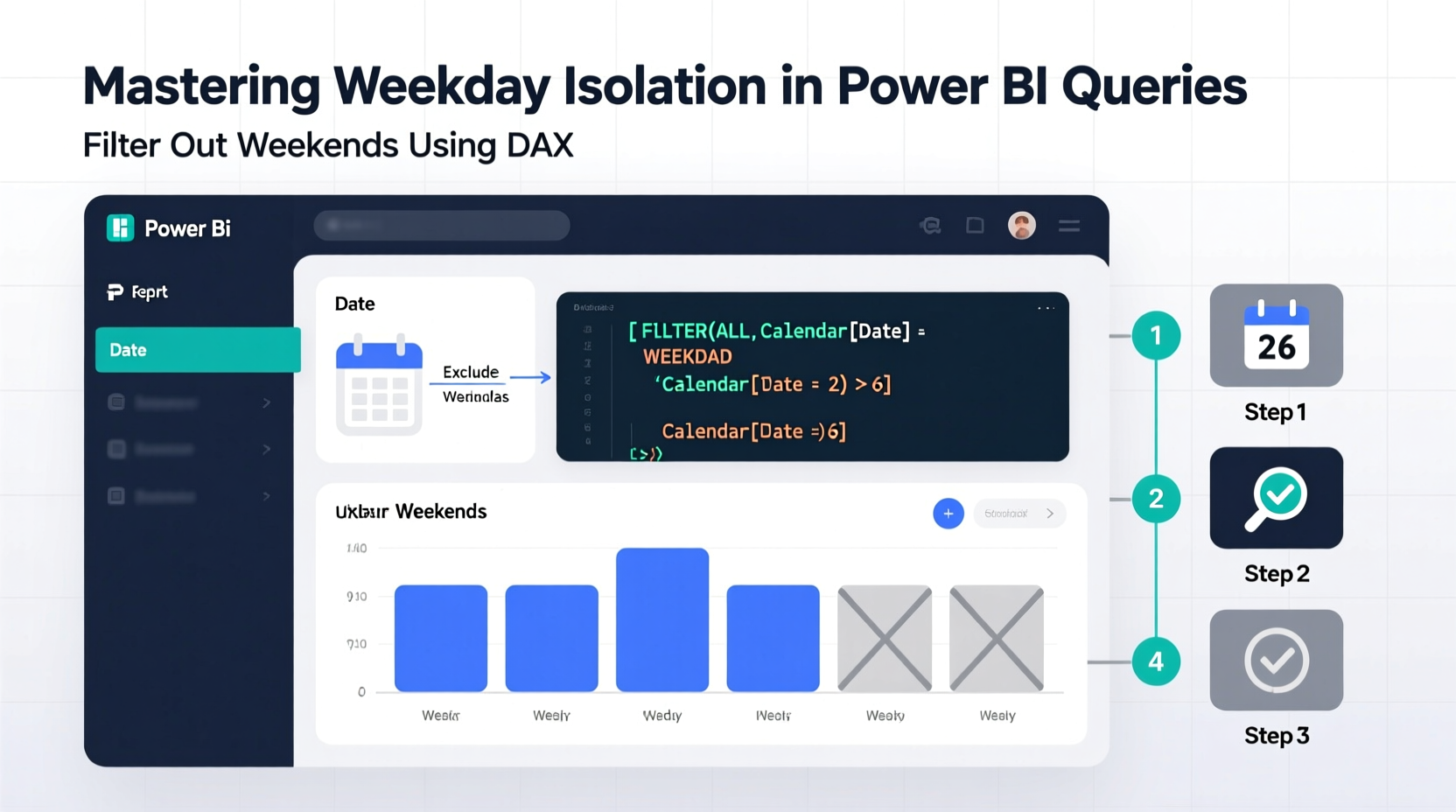 mastering weekday isolation in power bi queries a step by step guide to excluding weekends