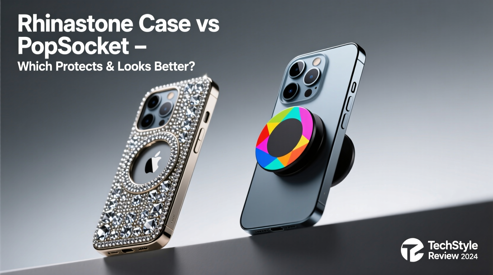 rhinestone case or popsocket which one actually keeps your phone safe and looks better