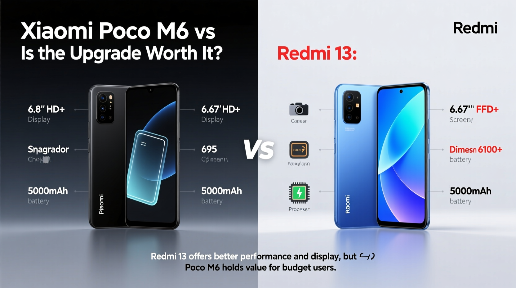 xiaomi poco m6 vs redmi 13 is the newer model really worth the upgrade